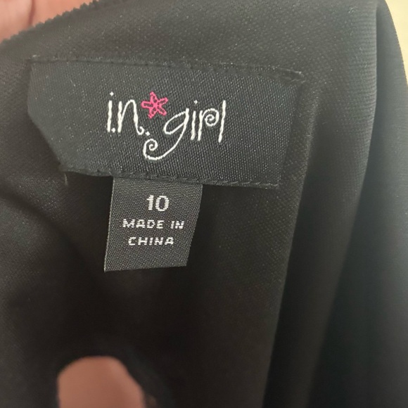 I.n. Girl color block Patchwork Dress Size 10 pink black silver velvet artsy cl - Picture 3 of 3